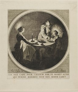 Den hellige familie til bords af Jacques Callot