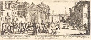 Hospitalet, ca. 1633. af Jacques Callot