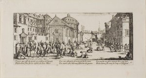 Hospitalet, tallerken femten fra The Miseries of War af Jacques Callot
