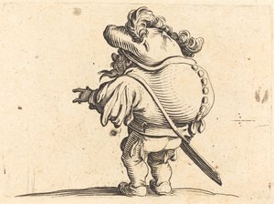 Pukkelryggen med fjerhuen af Jacques Callot