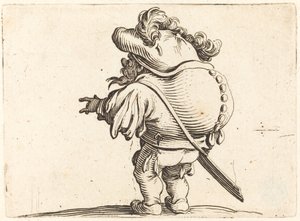 Pukkelryggen med fjerhuen af Jacques Callot