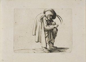 Hurdy-Gurdy Player, fra Varie Figure Gobbi af Jacques Callot