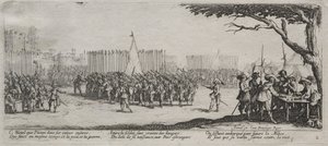 Krigens store elendighed: Tilmelding af tropperne af Jacques Callot