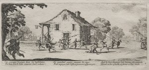 The Large Miseries of War: Marauding, 1633. af Jacques Callot
