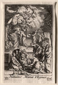 Jomfruens liv: Jomfruens fødsel. af Jacques Callot