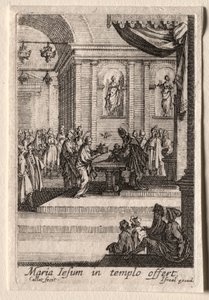 Jomfruens liv: Præsentationen af Kristus i templet af Jacques Callot