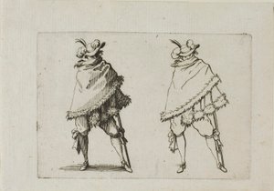 Manden indpakket i sin frakke, fra The Caprices af Jacques Callot