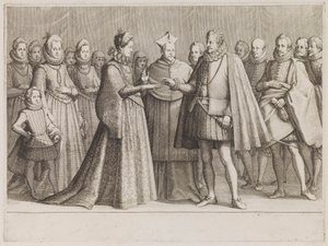 Ferdinand 1.s ægteskab med Christine af Lorraine, fra serien „Ferdinand de