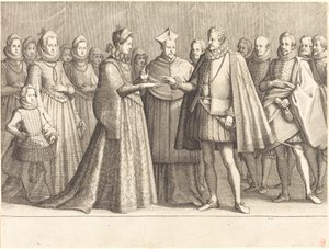 Ægteskabet mellem Ferdinando og Christine af Lorraine af Jacques Callot