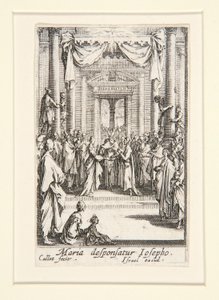 Jomfruens ægteskab, nr. 4 fra Jomfruens liv af Jacques Callot