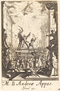 Sankt Andreas Martyrium af Jacques Callot