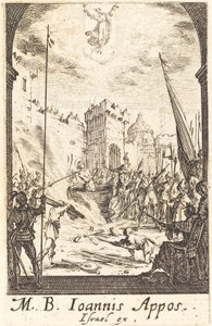 Sankt Johannes evangelistens martyrium af Jacques Callot