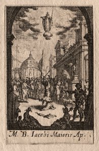 Apostlenes martyrium: Sankt Jakob den Større. af Jacques Callot