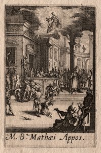 Apostlenes martyrium: St. Matthæus af Jacques Callot