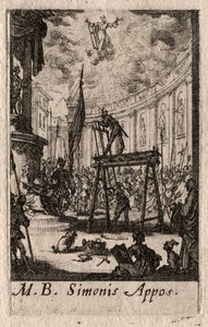 Apostlenes martyrium: Sankt Simon. af Jacques Callot