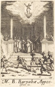 Sankt Barnabas martyrium af Jacques Callot