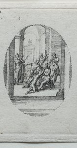 Lidenskabens mysterier: Kristus kronet med torne. af Jacques Callot