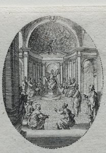 Lidenskabens mysterier: Kristus disputerer med lægerne. af Jacques Callot