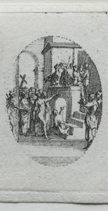 Lidenskabens mysterier: Kristus præsenteret for folket af Jacques Callot