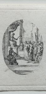 Lidenskabens mysterier: Kristus før Pilatus af Jacques Callot