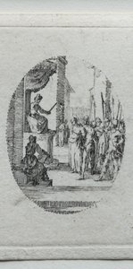 Lidenskabens mysterier: Kristus før Pilatus. af Jacques Callot
