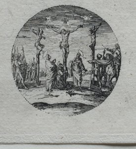 Lidenskabens mysterier: Nedstigningen fra korset. af Jacques Callot