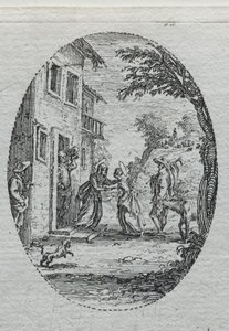 Passionens mysterier: visitationen. af Jacques Callot