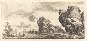 Søslaget, sandsynligvis ca. 1630. af Jacques Callot