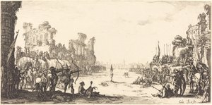 The Ordeal by Arrows (Saint Sebastian) af Jacques Callot