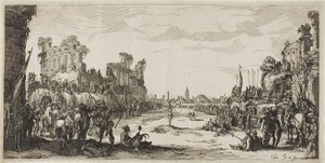 Pilenes prøvelse (Sankt Sebastian) af Jacques Callot