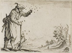 Bonden angrebet af bier, fra The Caprices af Jacques Callot