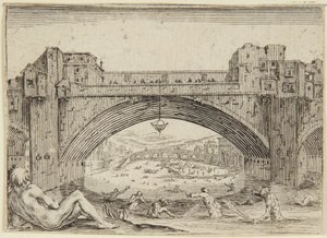 Ponte Vecchio, Firenze af Jacques Callot