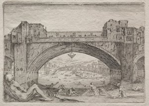 Ponte Vecchio, Firenze af Jacques Callot