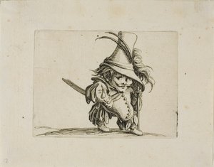 The Potbellied Man with a High Hat, fra Varie Figure Gobbi af Jacques Callot