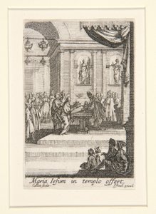 Kristi præsentation, nr. 10 af Jomfruens liv af Jacques Callot
