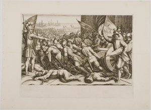 Troppernes genindskibning, fra serien »Ferdinand de Medicis liv« af Jacques Callot