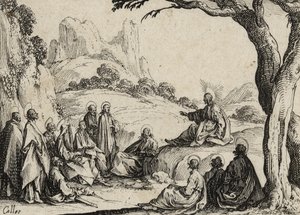 Bjergprædikenen, 1635 af Jacques Callot