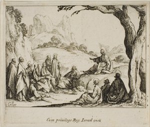 Bjergprædikenen, fra Det Nye Testamente af Jacques Callot