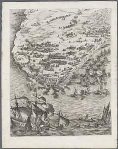 Belejringen af La Rochelle: Plade 10 af Jacques Callot