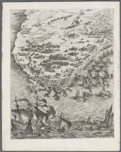 Belejringen af La Rochelle: Tavle 10, 1628-1630. af Jacques Callot
