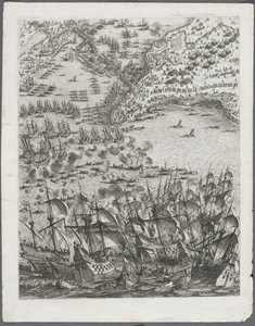 Belejringen af La Rochelle: Plade 11 af Jacques Callot