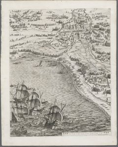 Belejringen af La Rochelle: Plade 12 af Jacques Callot