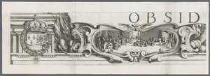 Belejringen af La Rochelle: Planche 1 af Jacques Callot
