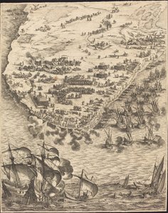 The Siege of La Rochelle [plade 10 af 16, sæt omfatter 1952.8.97-112], 16281631. af Jacques Callot
