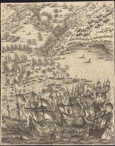 Belejringen af La Rochelle [blad 11 af 16; sættet omfatter 1952.8.97-112] af Jacques Callot