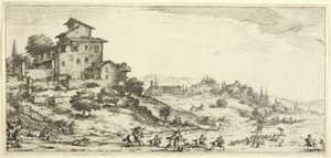Hjortejagten, fra forskellige scener designet i Firenze af Jacques Callot