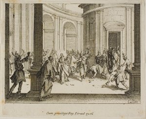 Steningen af Jesus, fra Det Nye Testamente af Jacques Callot