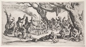 The Bohemians: The Stopping Place: The Feast of the Bohemians af Jacques Callot
