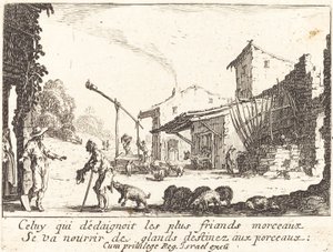 Svinehyrden, 1635. af Jacques Callot
