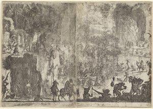 The Temptation of Saint Anthony [første version], ca. 1617. af Jacques Callot
